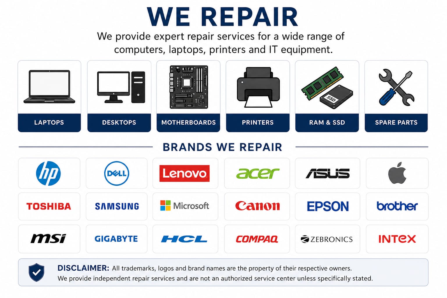We repair & Service